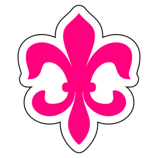 Fleur-de-lis Sticker (Hot Pink)